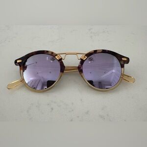 KREWE St. Louis Purple/Champagne Sunglasses